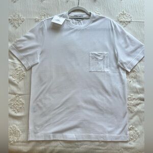 Hermes White "H" embroidered T-shirt Size L
